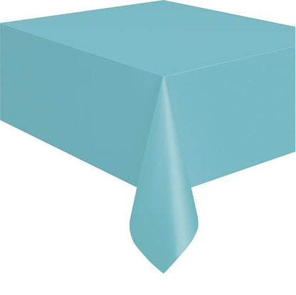 Terrific Teal Rectangular Plastic Tablecover 137cm x 274cm - The Party Marketplace