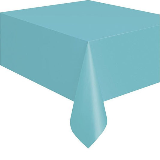 Terrific Teal Rectangular Plastic Tablecover 137cm x 274cm - The Party Marketplace