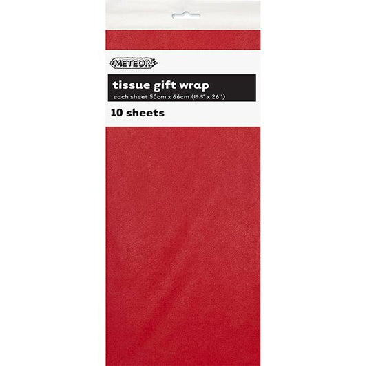 Tissue Paper - Bright Red (10 Sheets) - The Party Marketplace