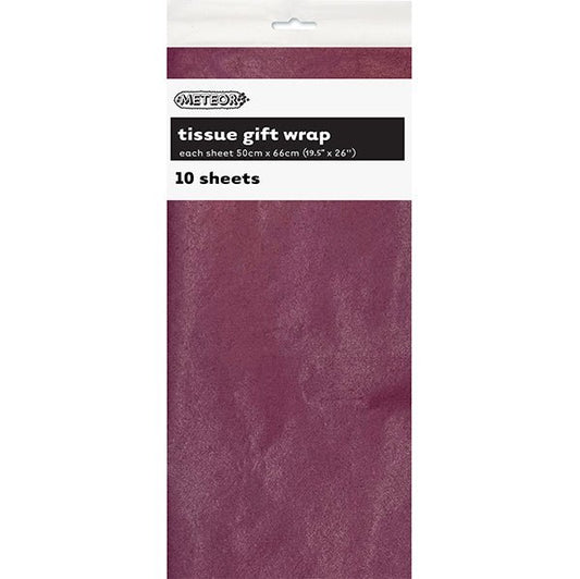 Tissue Paper - Burgundy (10 Sheets) - The Party Marketplace