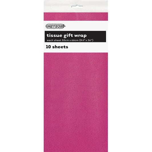 Tissue Paper - Cerise (10 Sheets) - The Party Marketplace