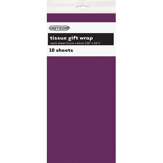 Tissue Paper - Deep Purple (10 Sheets) - The Party Marketplace