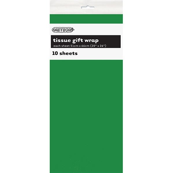 Tissue Paper - Emerald Green (10 Sheets) - The Party Marketplace
