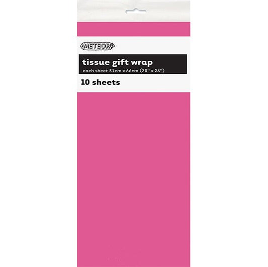 Tissue Paper - Hot Pink (10 Sheets) - The Party Marketplace