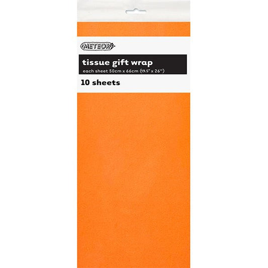 Tissue Paper - Pastel Orange (10 Sheets) - The Party Marketplace