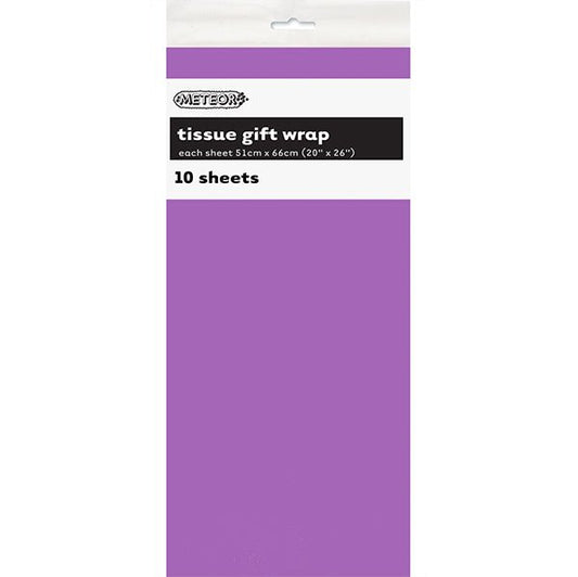 Tissue Paper - Pretty Purple (10 Sheets) - The Party Marketplace