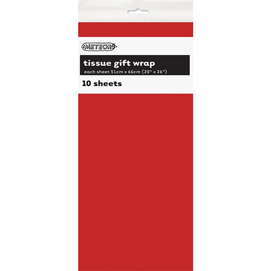 Tissue Paper - Ruby Red (10 Sheets) - The Party Marketplace