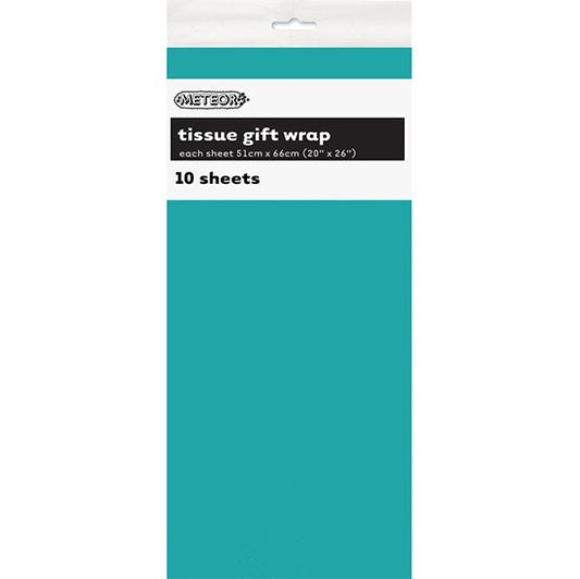 Tissue Paper - Turquoise (10 Sheets) - The Party Marketplace