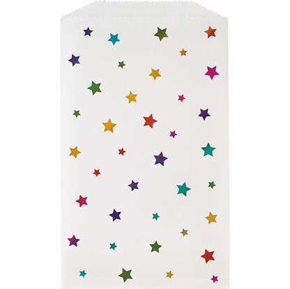 Treat Bags - Rainbow Star Foil Stamped Glassine (Pack of 4) - The Party Marketplace
