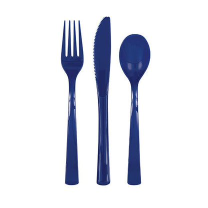 True Navy Assorted Cutlery (Pack of 18) - The Party Marketplace