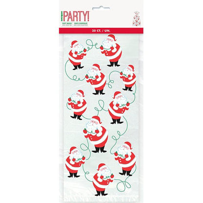Twinkle Star Santa Cello Bags (Pack of 20) - The Party Marketplace