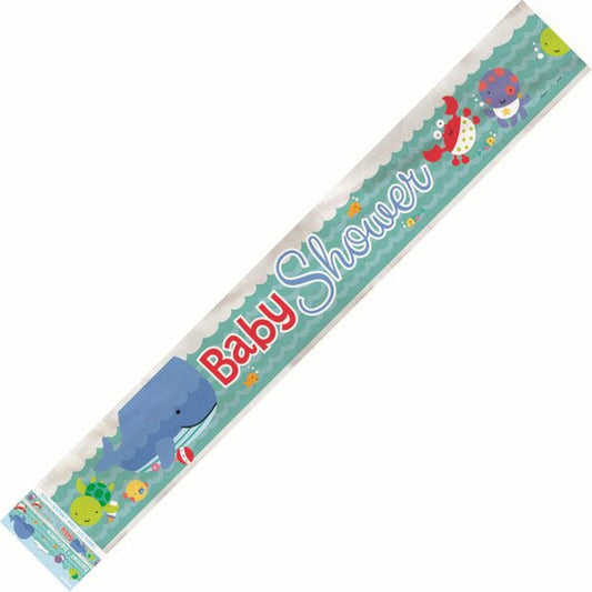 Under The Sea Pals "Baby Shower" Foil Banner - 3.65m - The Party Marketplace