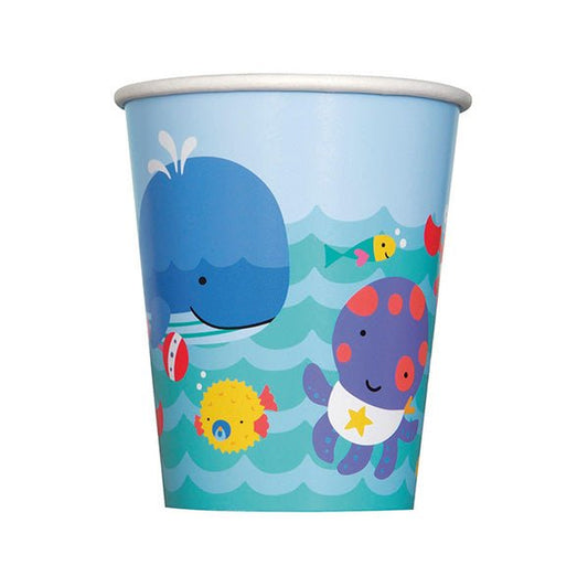 Under The Sea Paper Cups 270ml (Pack of 8) - The Party Marketplace
