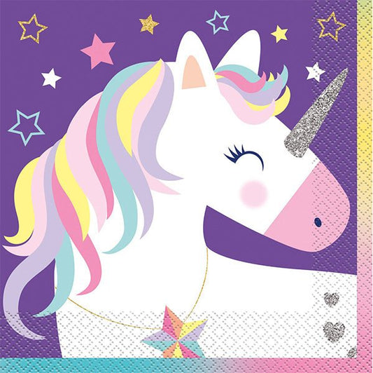 Unicorn Party Luncheon Napkins (Pack of 16) - The Party Marketplace