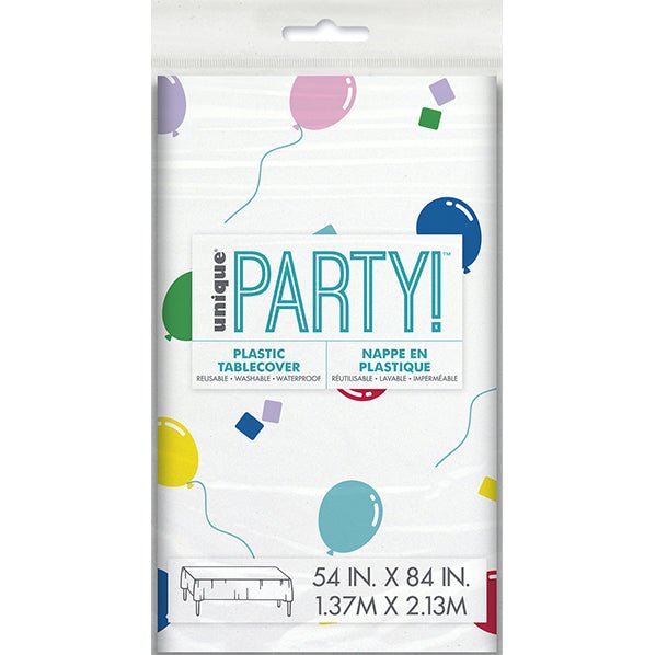 Vibrant Birthday Printed Tablecover 137cm x 213cm - The Party Marketplace