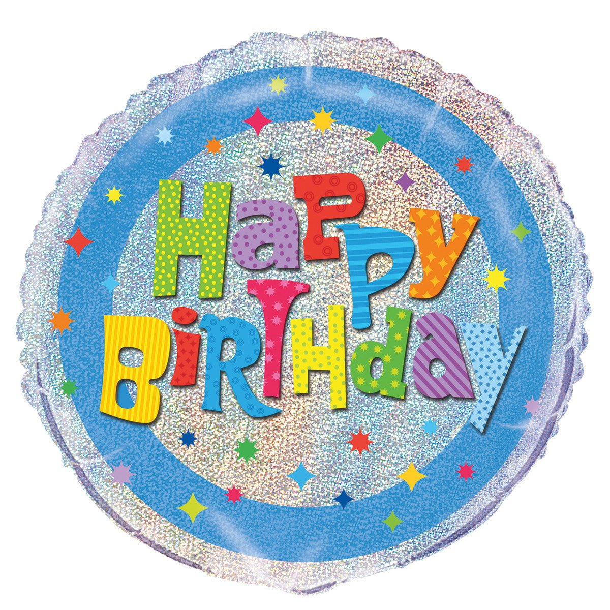 Wacky Birthday Foil Prismatic Balloon 45cm - The Party Marketplace