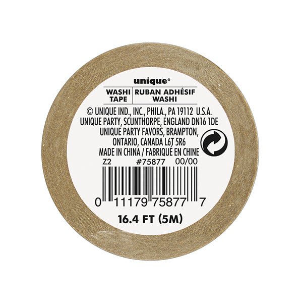 Washi Tape Gold Glitter (5m) - The Party Marketplace