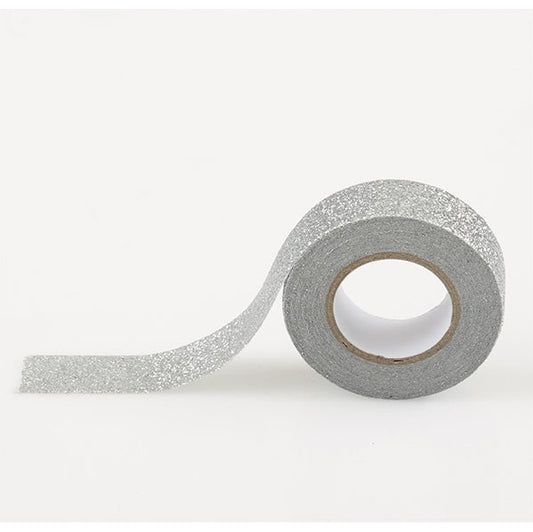 Washi Tape Silver Glitter (5m) - The Party Marketplace