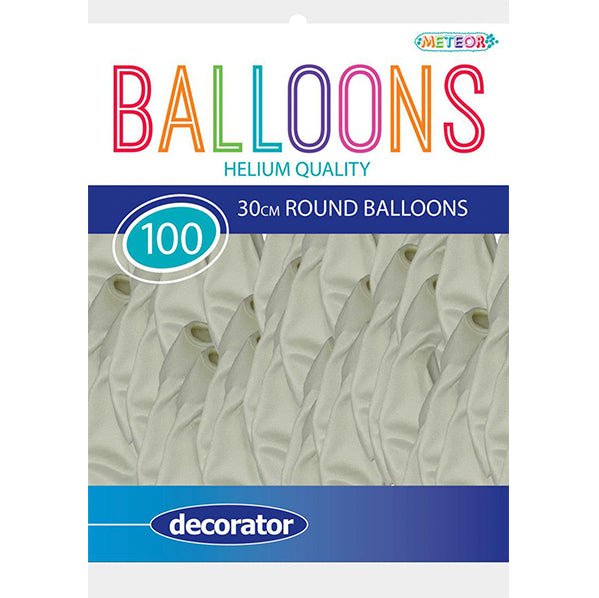 White Decorator Balloons 30cm (Pack of 100) - The Party Marketplace