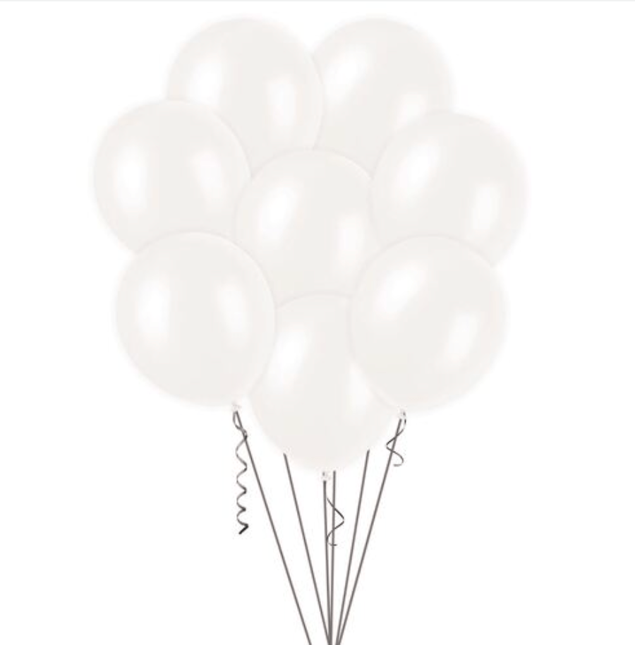 White Decorator Balloons 30cm (Pack of 100) - The Party Marketplace