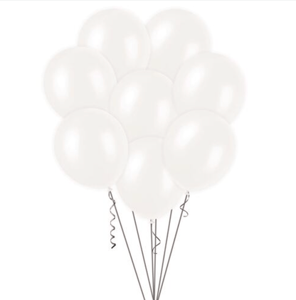 White Decorator Balloons 30cm (Pack of 100) - The Party Marketplace