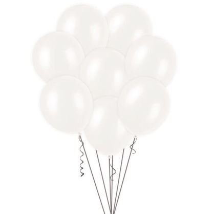 White Decorator Balloons 30cm (Pack of 25) - The Party Marketplace