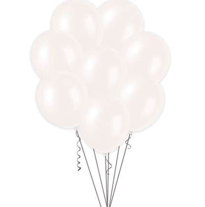 White Pearl Balloons 30cm (Pack of 100) - The Party Marketplace