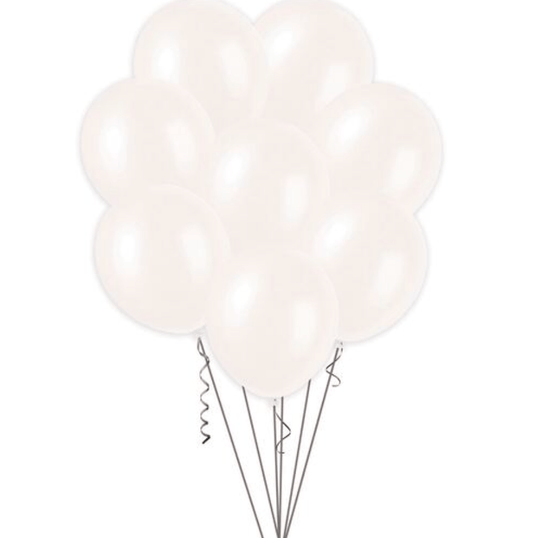 White Pearl Balloons 30cm (Pack of 100) - The Party Marketplace