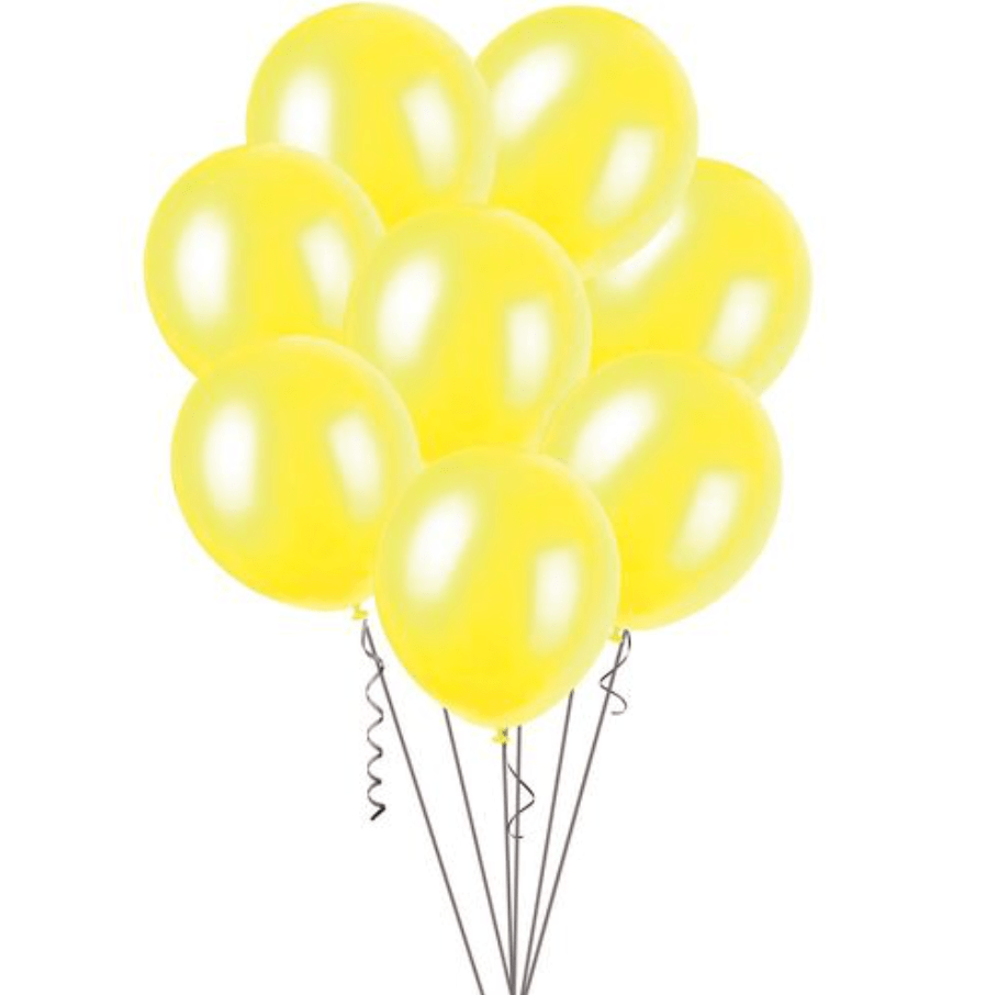 Yellow Metallic Balloons 30cm (Pack of 25) - The Party Marketplace