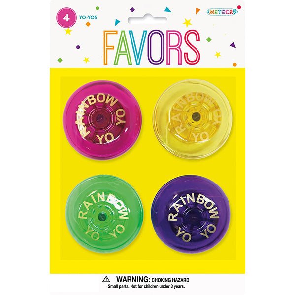 Yo - Yo's (Pack of 4) - The Party Marketplace